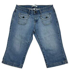 Aeropostale Blue Denim Bermuda Shorts Jeans Size 13/14 Womens Casual Style